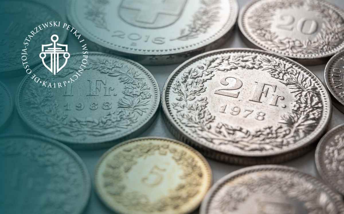 Szwajcarskie franki – monety CHF symbolizujące kredyty frankowe i rozliczenia z bankiem