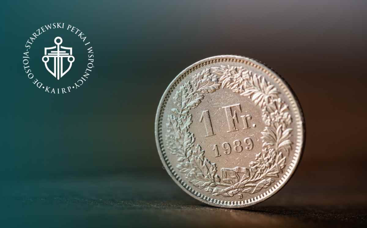 Moneta 1 frank z 1989 roku symbolizująca kredyty frankowe i roszczenia frankowiczów wobec banków