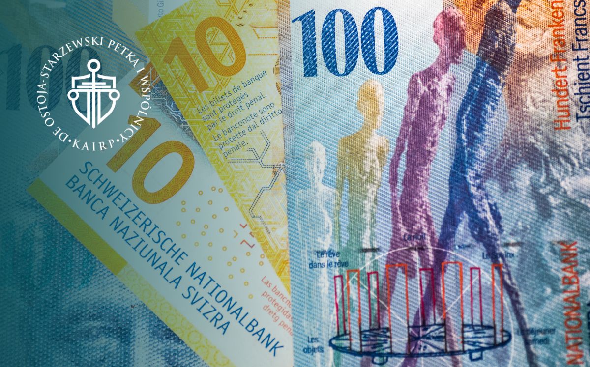 Zbliżenie na banknoty CHF
