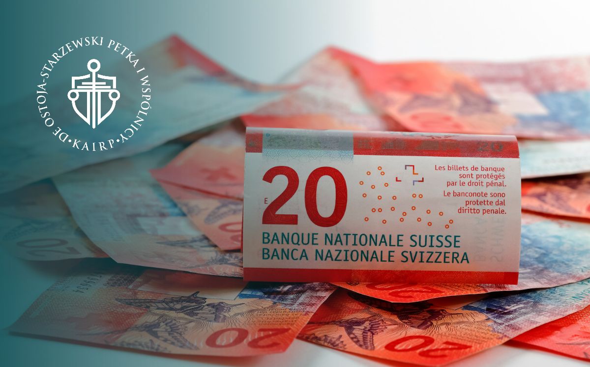 Zbliżenie na banknoty 20 franka szwajcarskiego