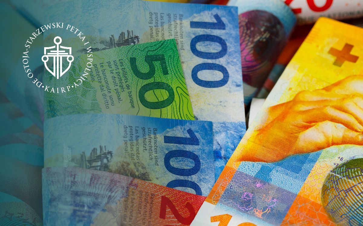 Zbliżenie na banknoty we franku szwajcarskim