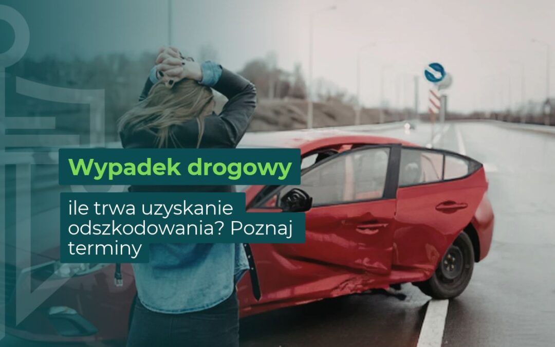 Kobieta patrzy na rozbity samochód