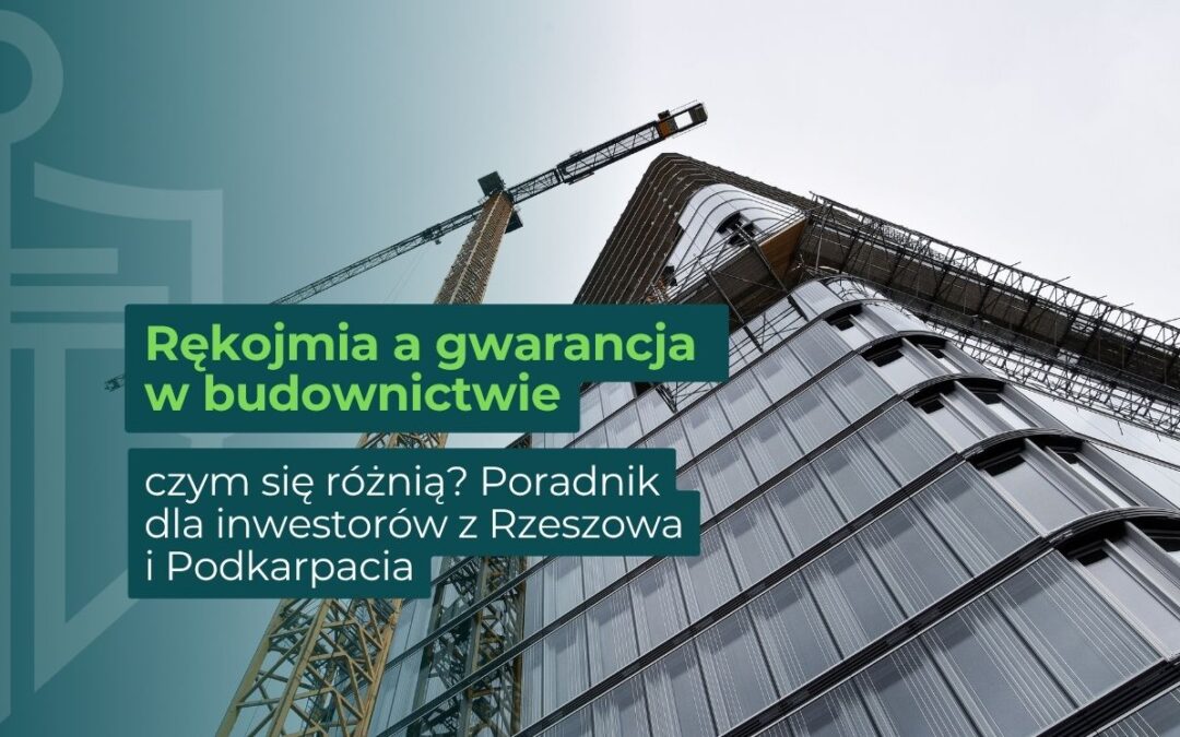 Zdjęcie przedstawia budynek w trakcie budowy i żurawia